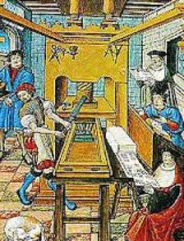 Creación de la imprenta en 1450