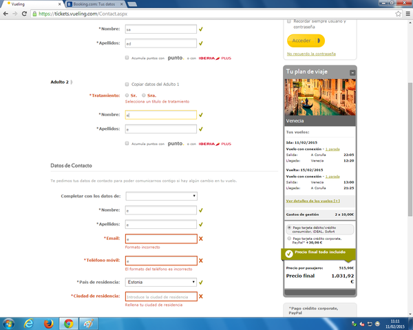 camino al aeropuerto