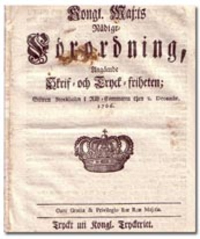 1766 års tryckfrihetsförordning