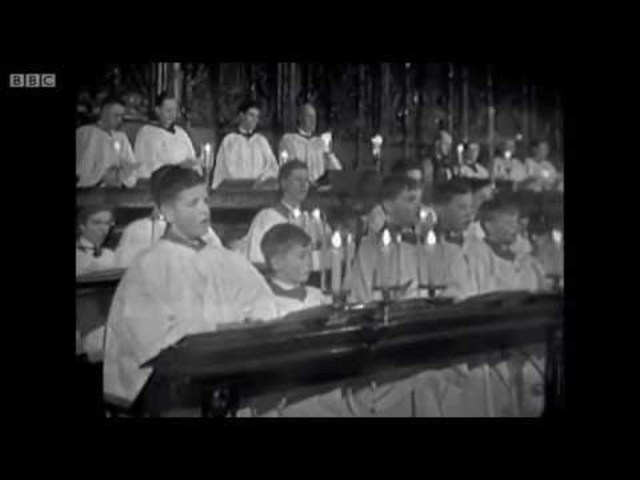 The first television broadcast of The Festival of Nine Lessons and Carols by the Choir of King's College was in 1954.