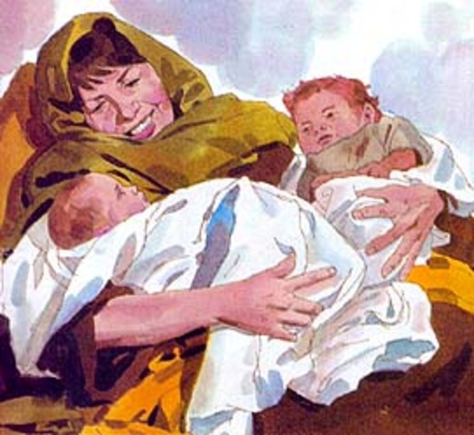 Jacob and Esau born