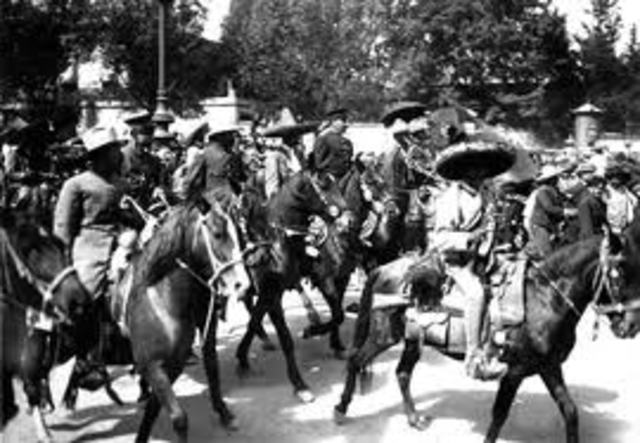 Zapatistas y Villistas ocupan la ciudad de México