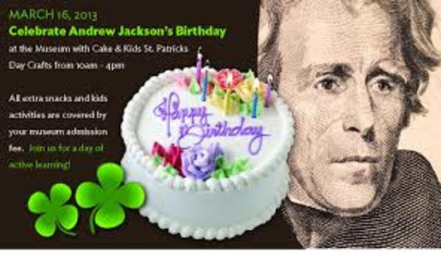 Andrew Jackson Birth