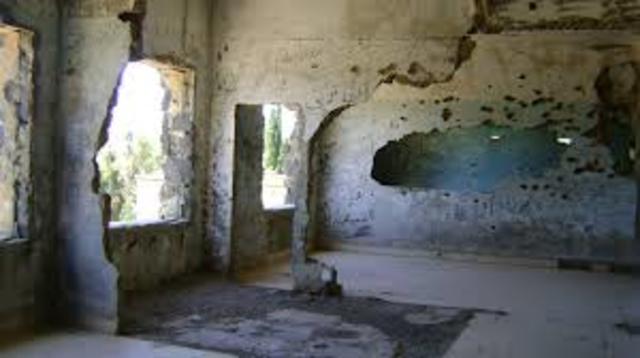 Broken down house from the war