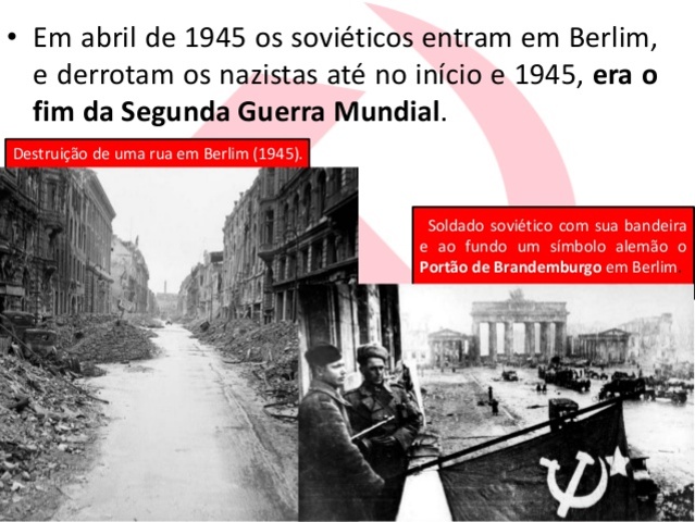 Os soviéticos entram em Berlim.