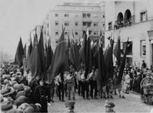 Arbejderdemostration for bedre arbejdsmiljø