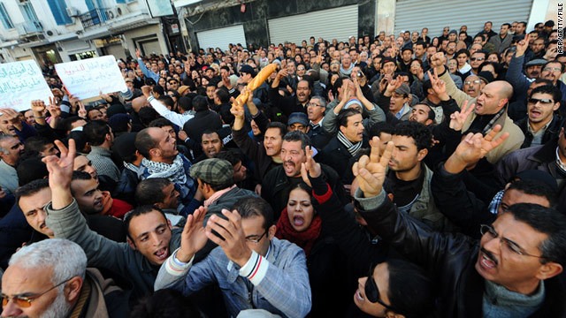 protests begin in Tunisia