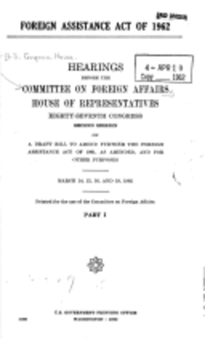 Foreign Assistence Act of 1962