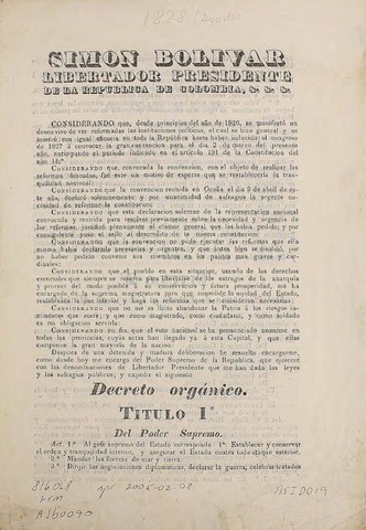 DECRETO ORGANICO DE LOS ARCHIVOS