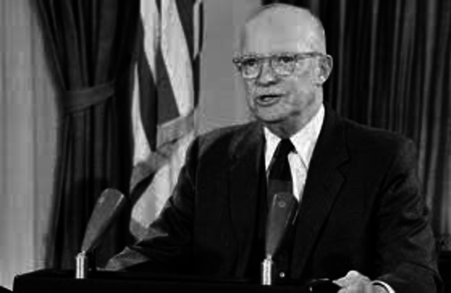 Politics: President Eisenhower Realizes Domino Theory