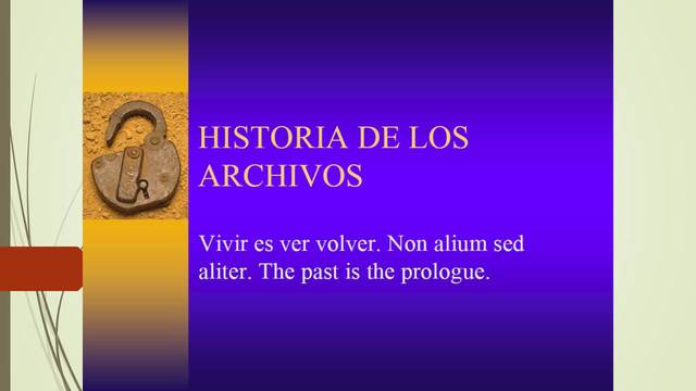 Historia de los archivos