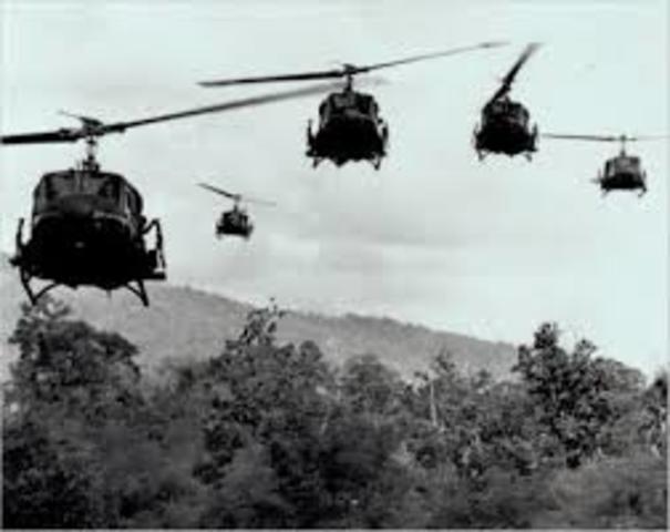 U.S helicopters first arrival