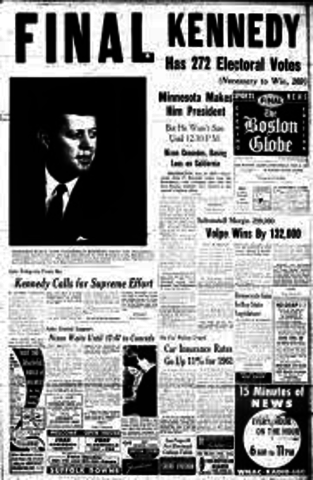 Politics: Kennedy Elected President