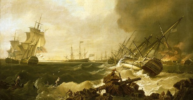 The French Fleet Is Destroyed At The Battle Of Trafalgar