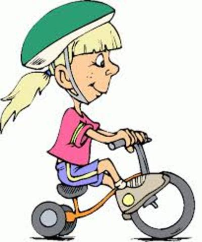 Learned how to ride a tricycle! (~4 y.o.; per my Mom)