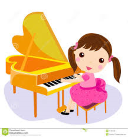 Began taking private piano lessons - 10 y,o,