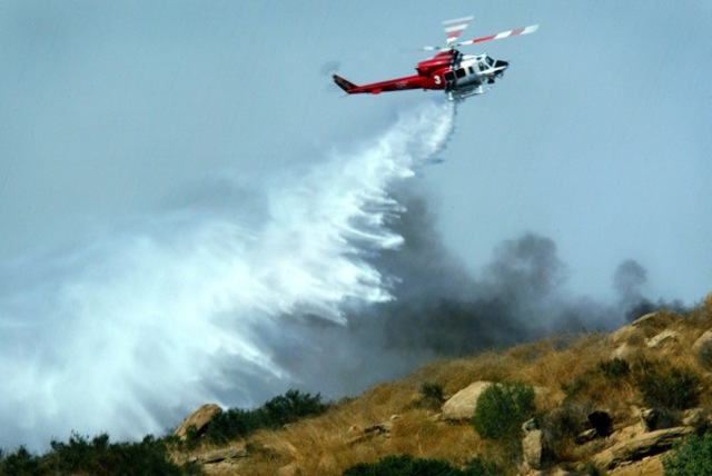 Fire line constructed