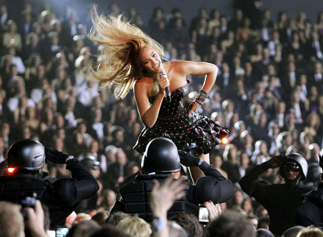 Beyoncé performing If "I Were A Boy" at the 52nd Annual GRAMMY Awards