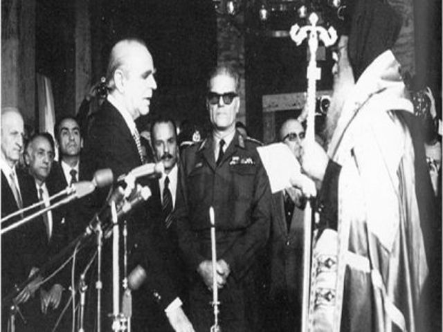 Collapsion of Greek dictatorship