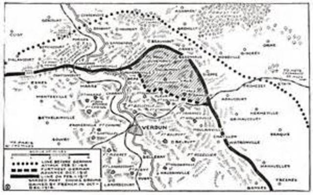 French and Germans engage at Verdun