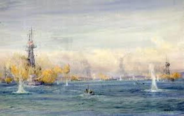 Britain Bombarded Turkish forts