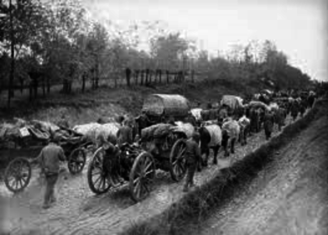 The Serbian Army retreats and evacuates.