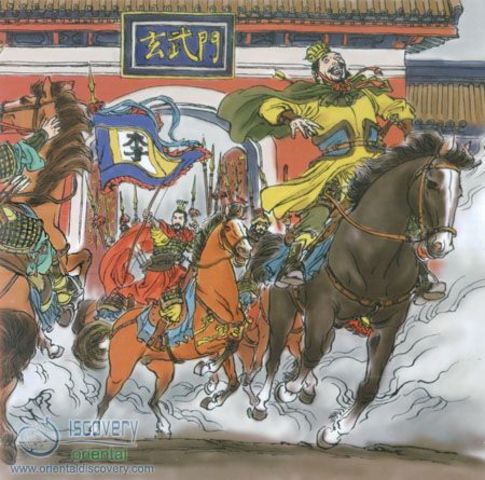 The Mutiny of Xuanwu Gate destabilizes Emperor Gaozu's rule.