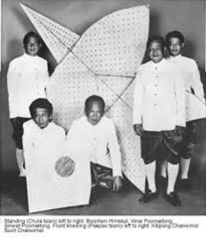 What were kites made out of in ( BCE 4745-221 ) ?