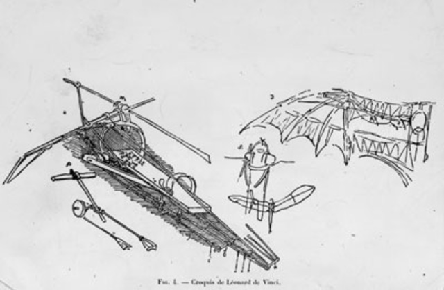 Leonardo da Vinci creates The Orithopter