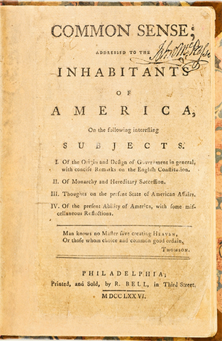 Thomas Paine's "Common Sense"