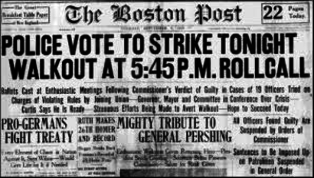 Boston police strike