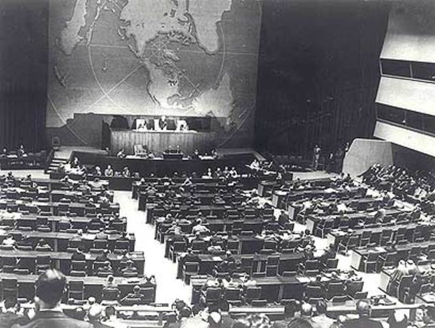 Aprobación del plan de partición de la ONU