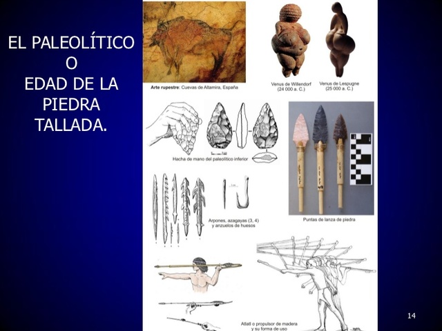 El Paleolítico (Desde el 2,5 millones de años hasta el 8000 a.C).