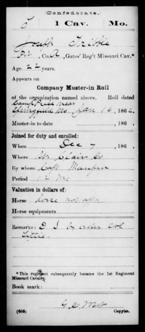 when he enlisted into the army. (union)