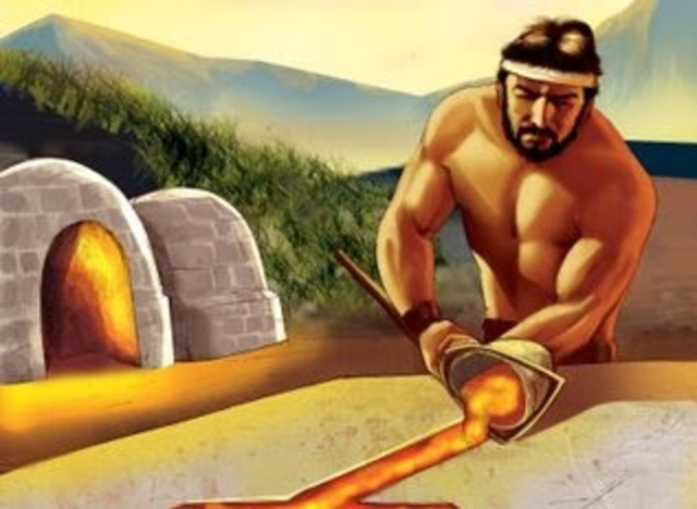 Era de piebra, bronce y hierro.