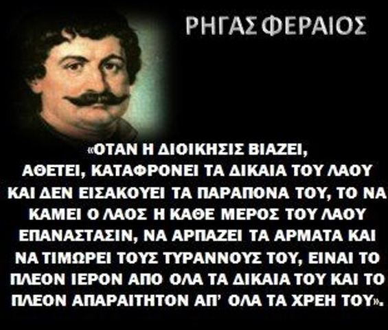 Θάνατος Ρήγα Φεραίου
