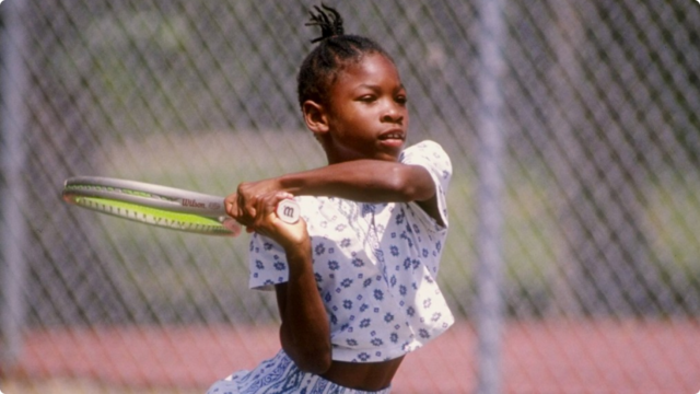 Serena's first win