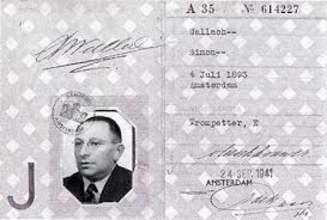 Paspoorten van Joden krijgen letter J van Jood