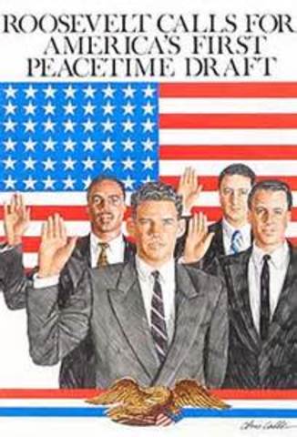 First time Peacetime Draft in US