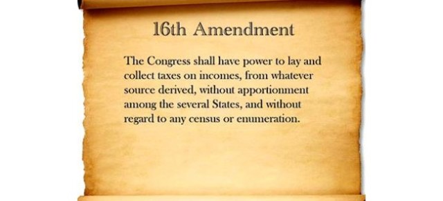 16 Amendment Ratified