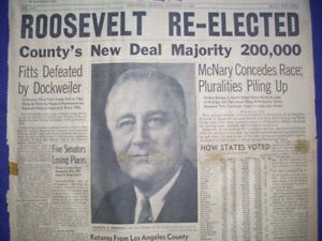 Roosevelt Re-Elected