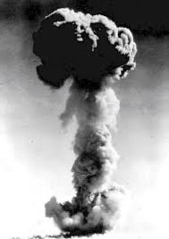 Soviet Union explodes its first atomic bomb.