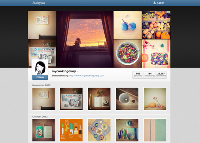 Instagram puts on profiles on website