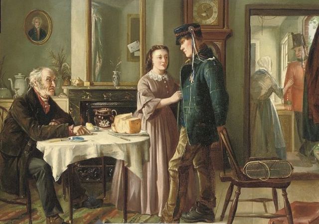 The goodbye and departure