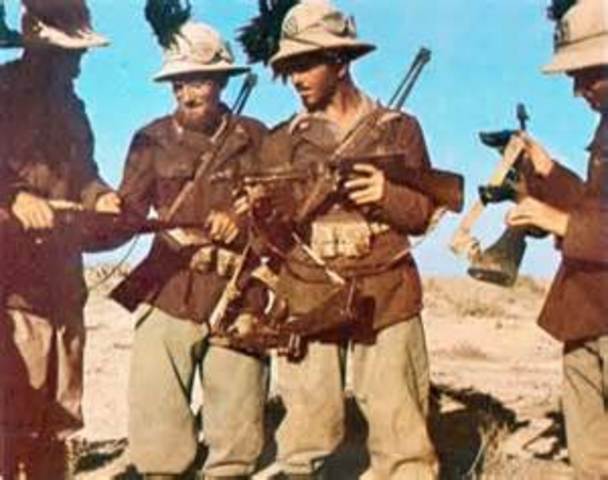British and US forces defeat German and Italian armies in North Africa
