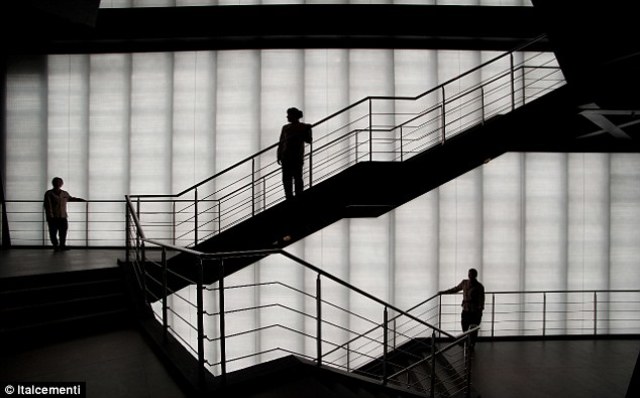 Buildings with Translucent Cement Inside