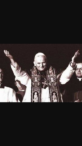 Polish Cardinal Karol Wojtyła elected to become the Pope John Paul II