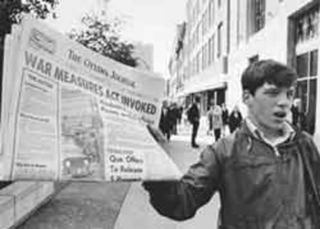 Canada introduced the War Measures Act