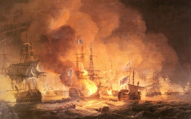 Admiral Lord Nelson Defeats French Fleet at the Battle of the Nile
