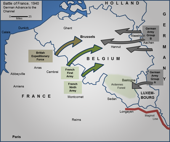 Germany invades belgium